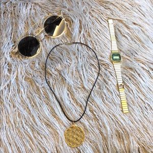 Gold mandala necklace